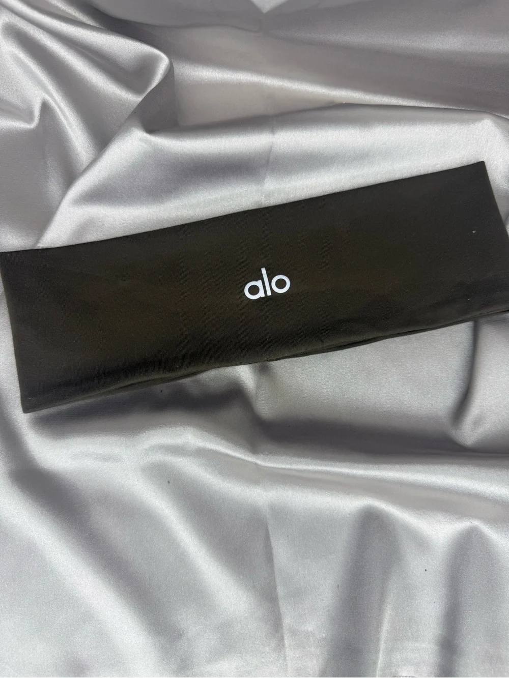 ALO Yoga Black Headband with White Logo
